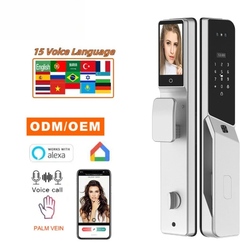 Tuya Smart Outdoor Waterproof Door Electronic Security Lock Fingerprint Digital Smart Door Locks with Camera