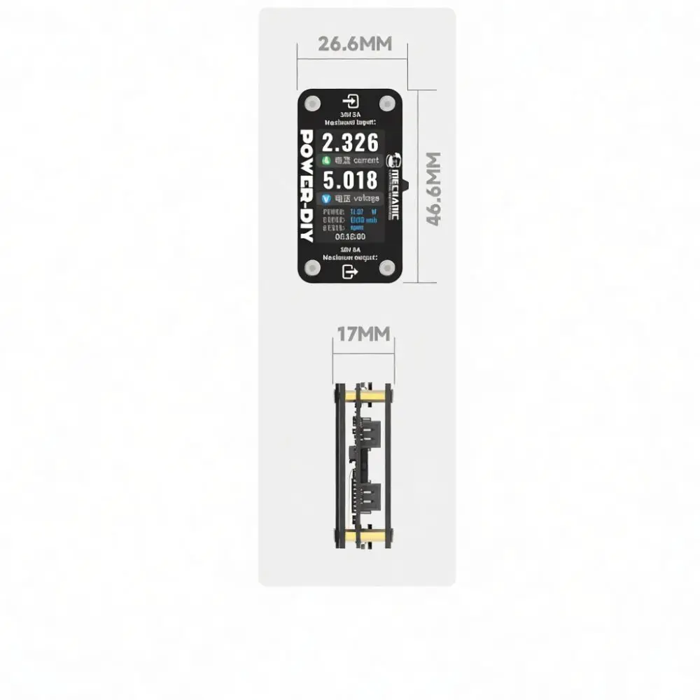 Precision Digital Ammeter Voltmeter Tester Rotatable Screen For Electronic Circuit Debugging Maintenance Tool