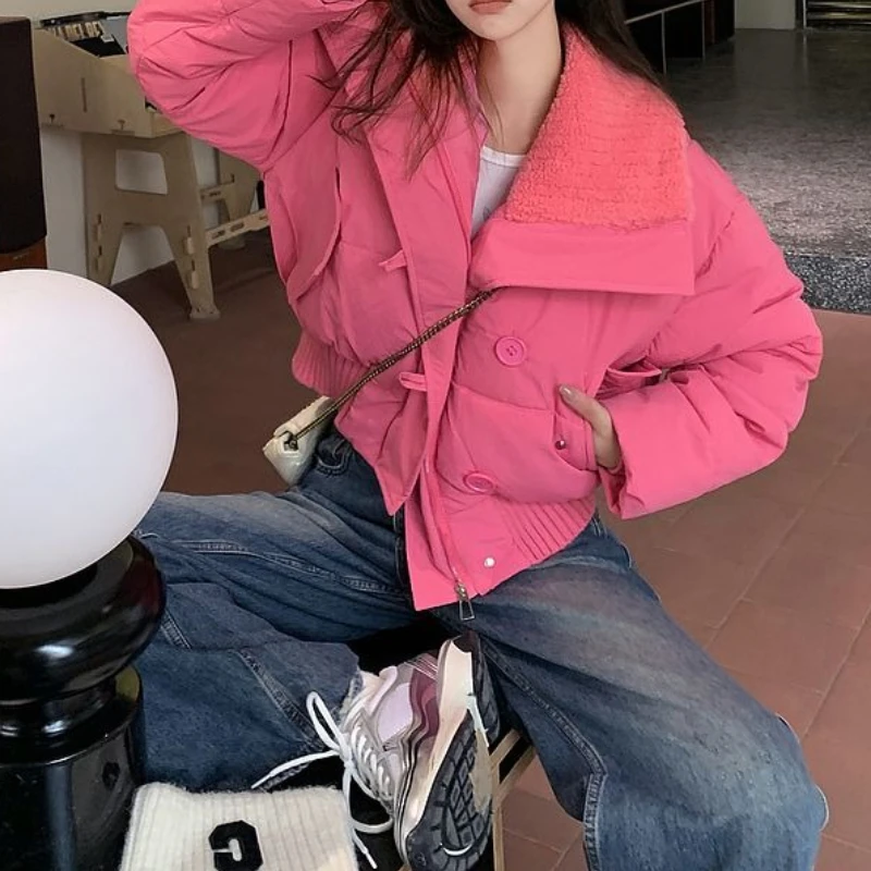 2025 New Short Cotton-padded Clothes I Temperament Down Cotton-padded Clothes Small Winter Thickened Jacket