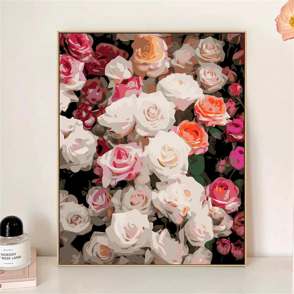 Paint by Numbers For Adult Kit A Refreshing Flower DIY Dropshipping acrylic Oil Painting Canvas by Number Home Decor