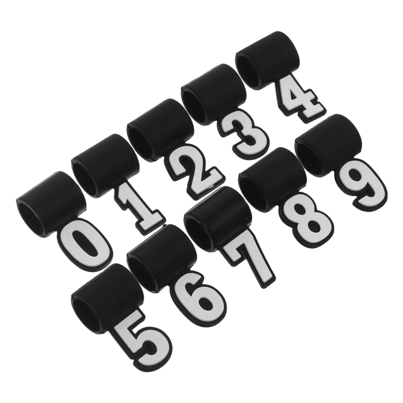 10Pcs Baseball Number Pendants Silicone Charms Scratch Resistant Lightweight Fan Sports Jewelry Accessories for DIY Rope