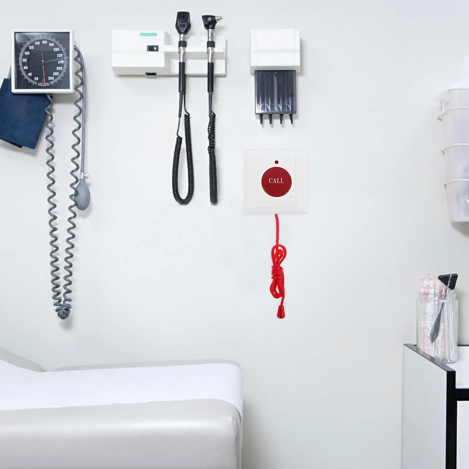 

Wall Mount Emergency Call Button with Cord for Disabled Individuals Dual Alarm for Homes Hospitals Care Facilities