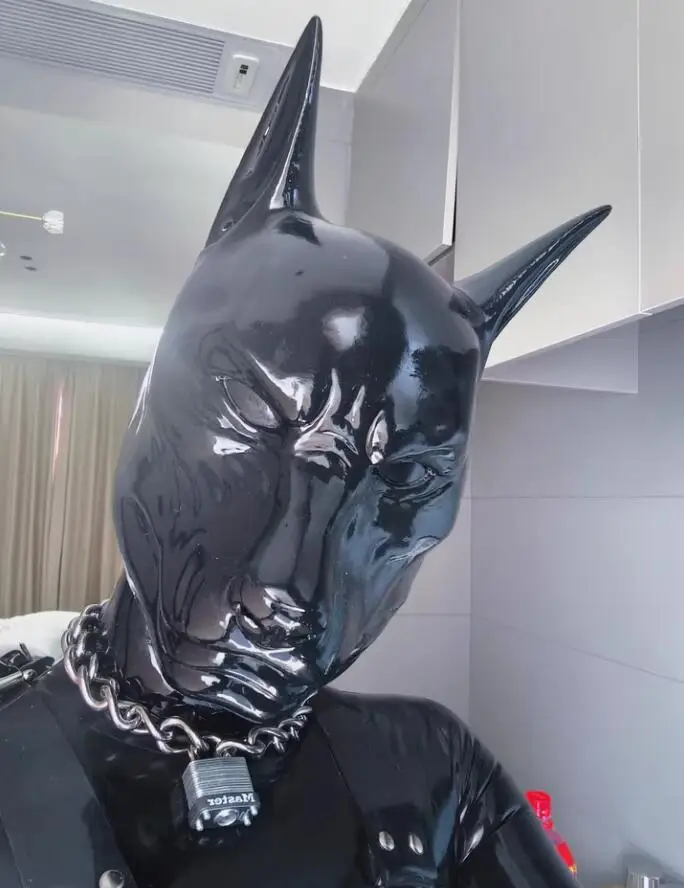 

(Anubis)Full Black Crossdressing Silicone Dog Full Head Transgender Cosplay Kigurumi Latex Mask
