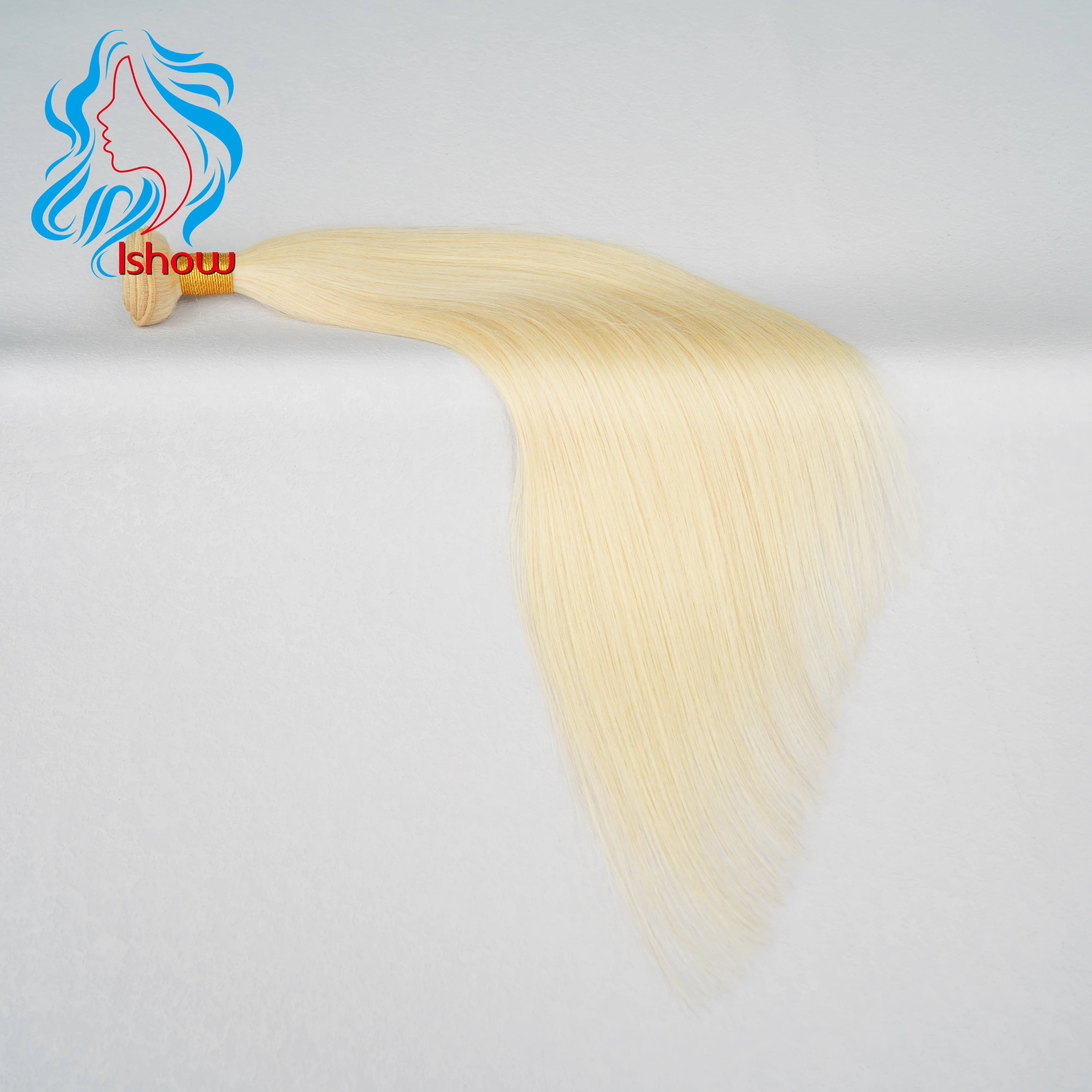 Pacotes retos de cabelo humano para mulheres, extensões de cabelo remy, Honey Blonde, tecelagem de cabelo brasileiro, 10-30 in, 50g, 100g, Blonde 613