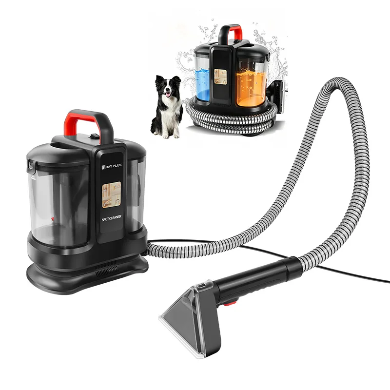 DayPlus Doppeltanks Teppich- und Polsterreiniger, Shampooer für Stoffe, Tierflecken, Verschüttetes, Reiniger für Sofa, Matratze, Polstermöbel