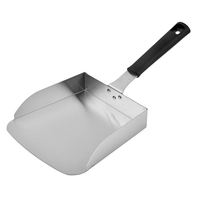 

2pcs French Fries Shovel Stainless Steel Ice Shovel Thickened Food Dried Fruit Flour Rice Flat Bottom Shovel