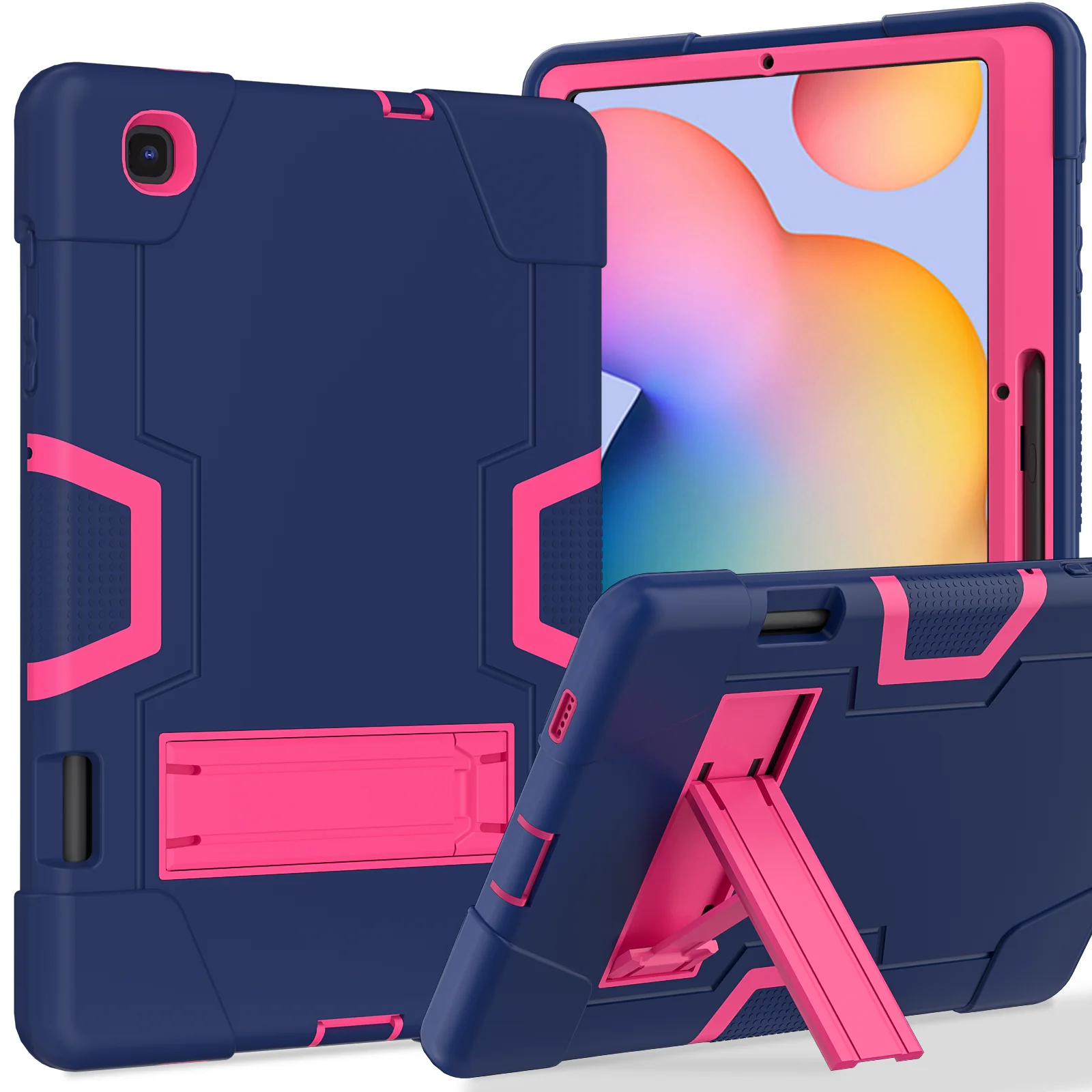 

Universal Case For Samsung Galaxy Tab S6 Lite 2024 2022 2020 SM-P620 P625 P613 P619 P610 P615 10.4" Anti-Slip Armor Stand Cover