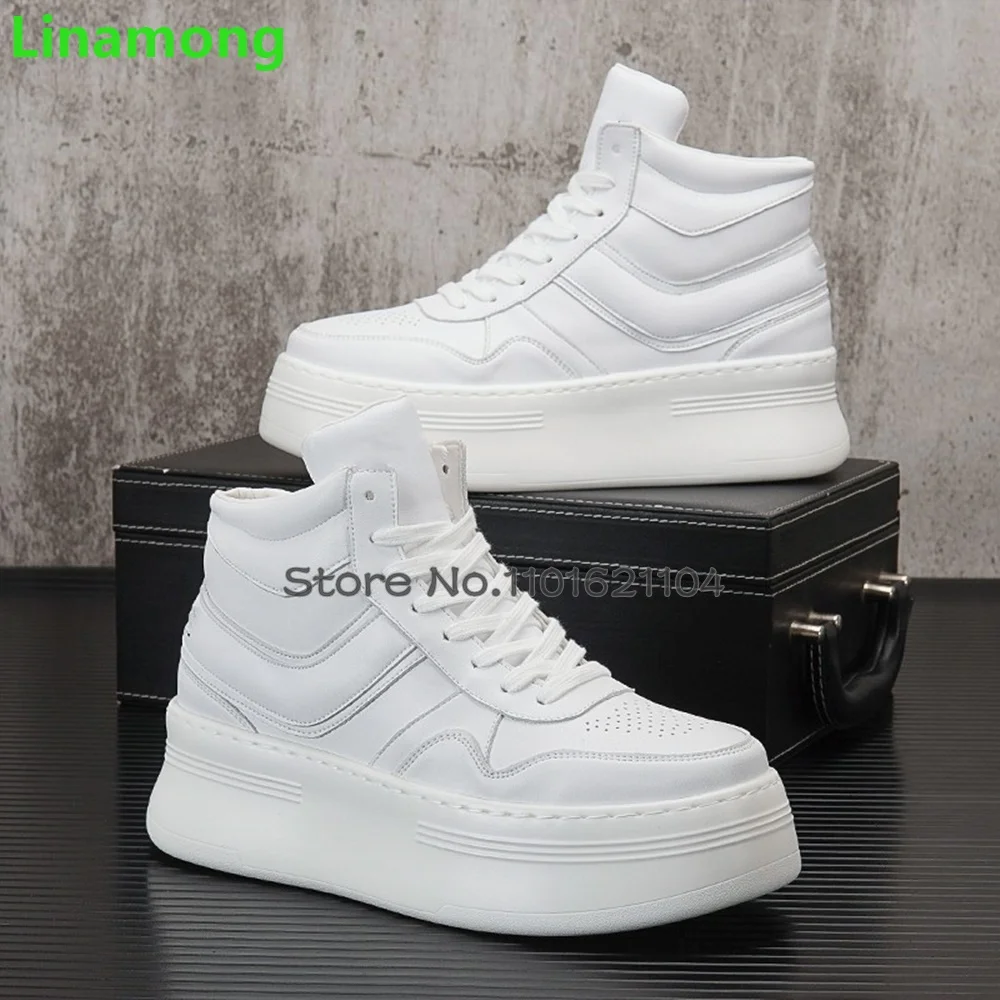 Thick Sole Luxury White Sneakers For Female Women/Man 2024 Lace-up Mixed-colors Round Toe Fashion All-match Casual Sport Shoes