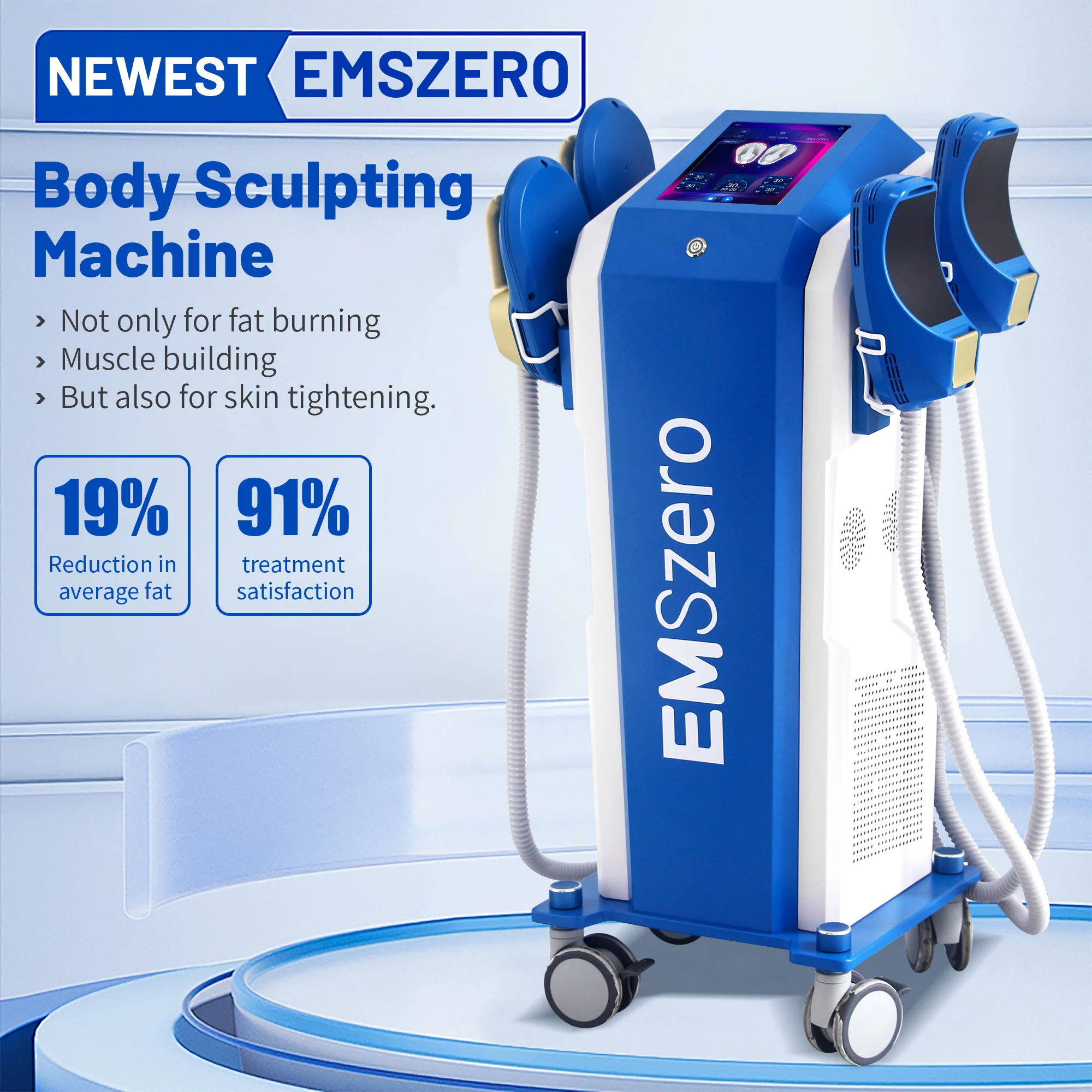 

Latest EMSzero PRO 6500W EMS RF Body Muscle Sculpting Mechanism Building Muscle Stimulator Pelvic Pad Available Machine