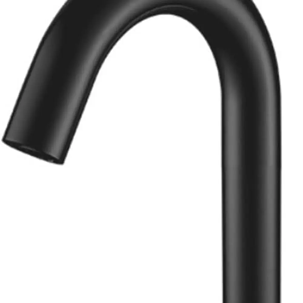 

Sensor Faucet Bathroom Sink Deck Mount Hot and Cold Automatic Basin Faucet Battery Powered Water Saving Tap (Color: Matte Black