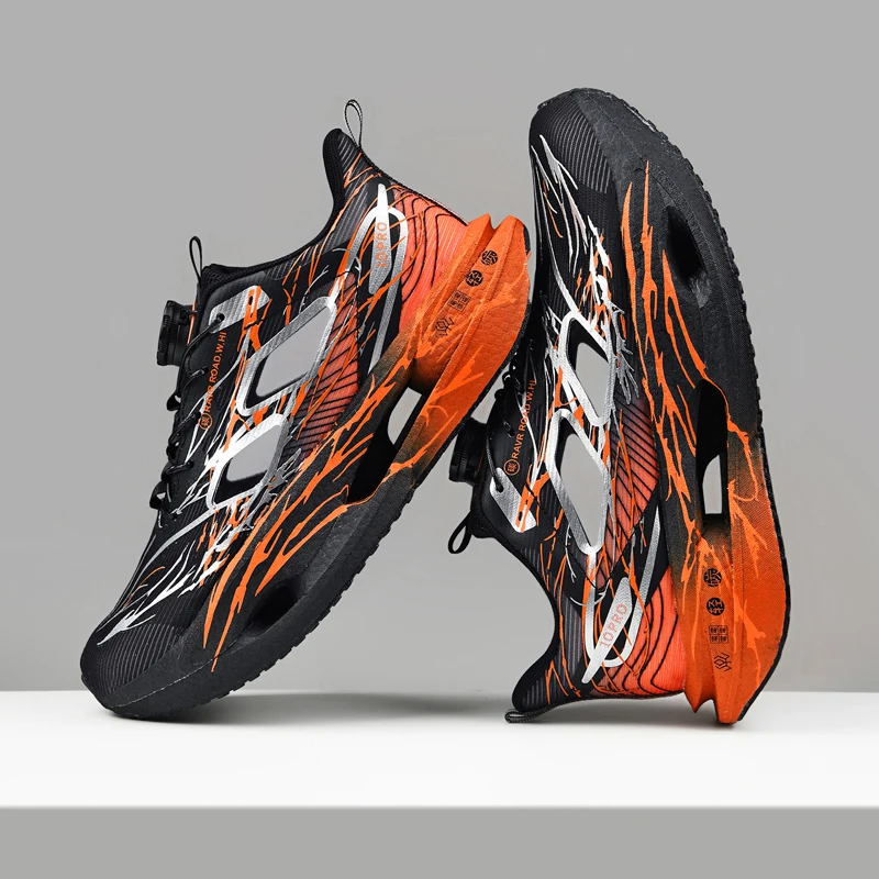 Dämpfende Laufschuhe für Männer und Frauen, leichte, dicke Sohlen, flexibel und belastbar, sportliches Design, passen sich der Fußform an, geeignet für den täglichen Freizeitgebrauch, Fitnesstraining, Straßen- und Bahnlauf, Outdoor-Sport, Langlauf, Wandern, Bergsteigen usw. Paar-Stil. – Detail 15