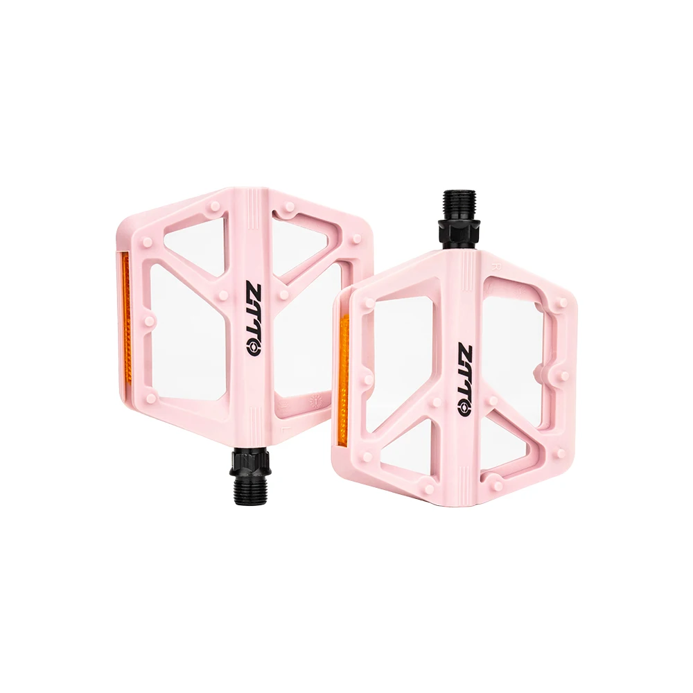 ZTTO Ultraleichtes Pedal Mountain Road Bike Pedalplattform Nylonpedale Versiegelte Lager Trittbrett Radfahren BMX Anti-Rutsch-Flachpedale