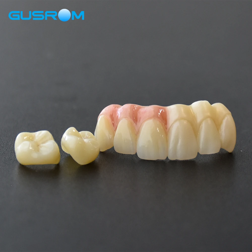 GUSROM 3D PRO ML Aesthetic Multilayer Zirconia Block 98x14mm 6-Layer High Strength 46%-57% Translucency Dental CAD/CAM Material