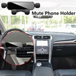 For Ford Mondeo Fusion MK5 2013-2021 Car Mobile Phone Holder Mirror Gravity Bracket GPS Stand Air Outlet With Base Accessories