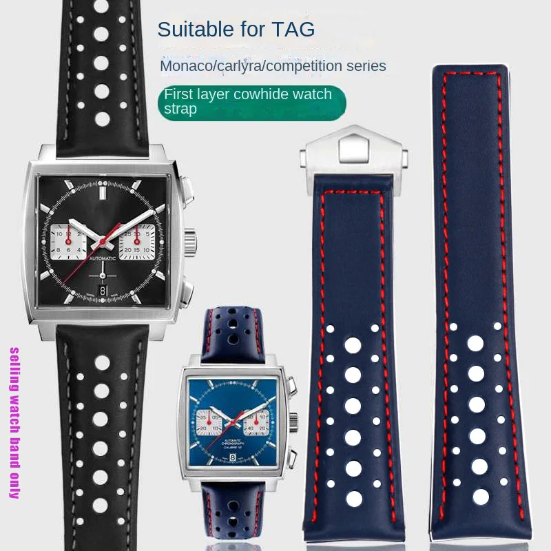 

Аксессуары для часов 22 мм, ремешок для часов TAG HEUER MONACO CARRERA, матовый ремешок из телячьей кожи, качественный кожаный ремешок для часов, браслет