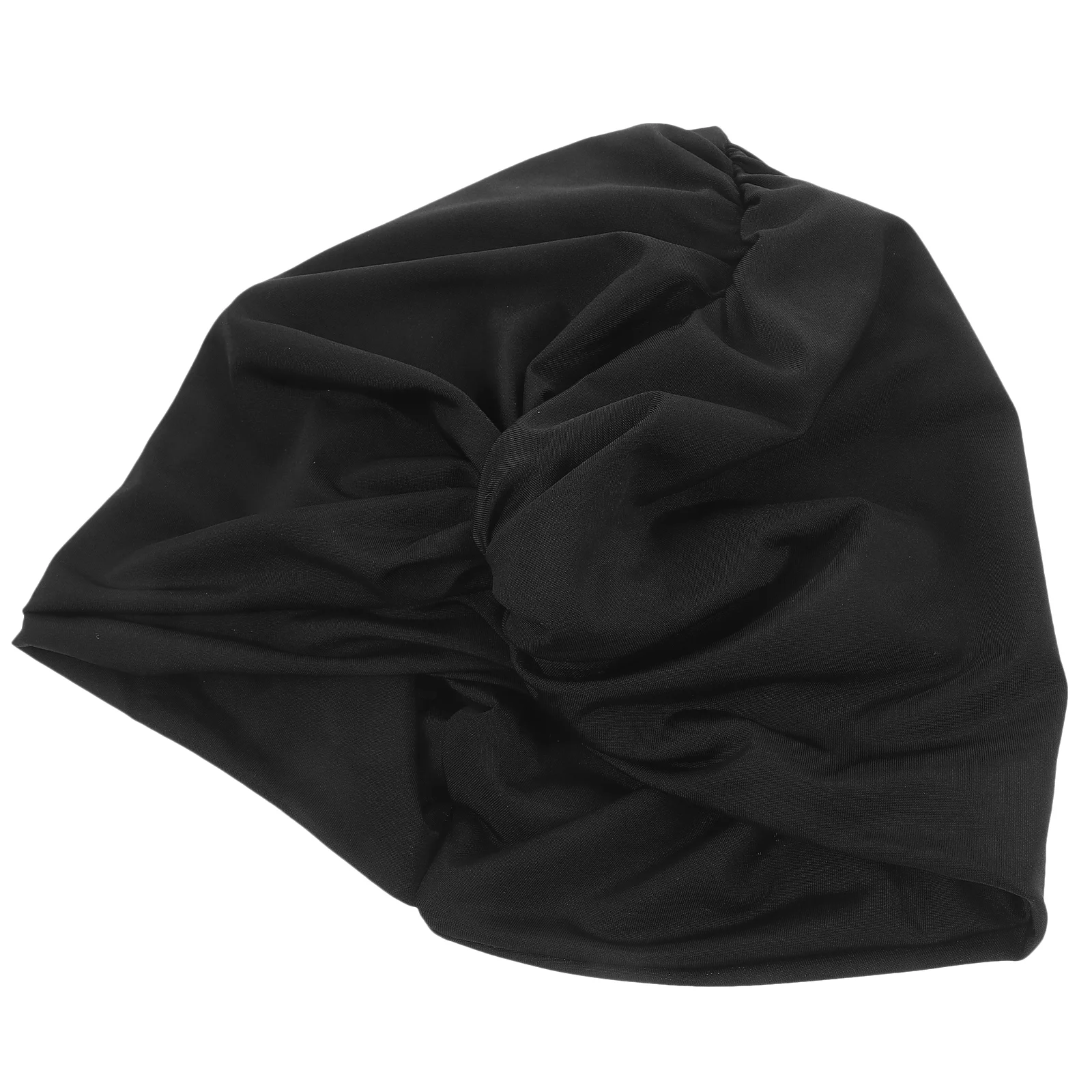 

Short Hair Pleated Shower Cap Stretchy Swimming Caps Wear-resistant Hats Women's