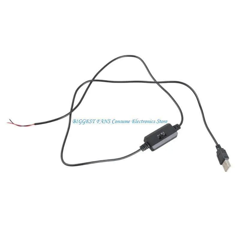 

Portable USB Speed Control Cable With 3 Adjustable Modes Feature 2 Wire Bare End