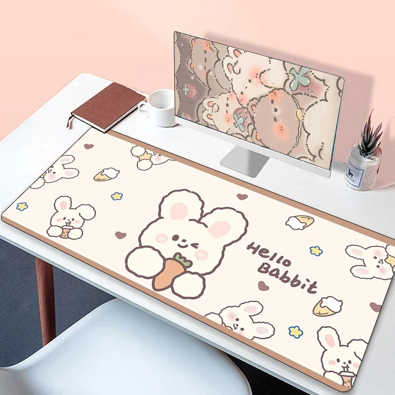 Mausepad Deskmat Kawaii Bear Gaming Keyboard Pad accessori per Computer tappetino in gomma Gamer Cabinet Mouse Mats Mousepad Pc Mause Pads