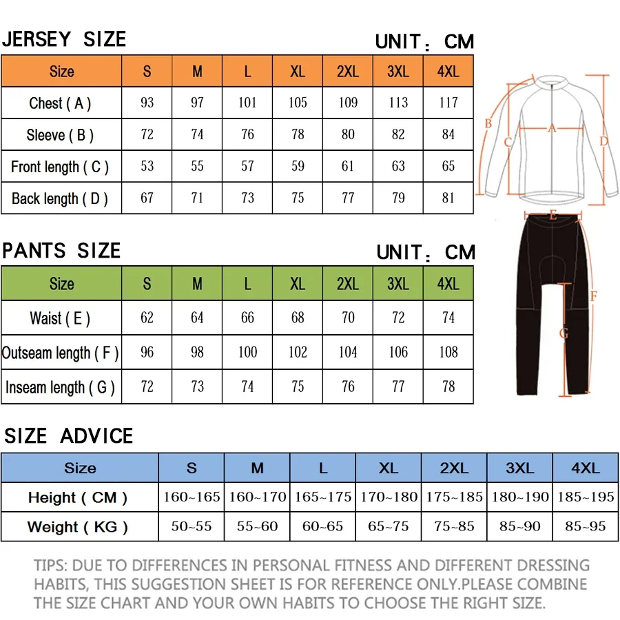 INSOE Thermofleece-Radtrikot-Set, Winter-Langarm-MTB-Rennradtrikot-Anzug für Herren, Latzhose-Set, Radbekleidung – Detail 2