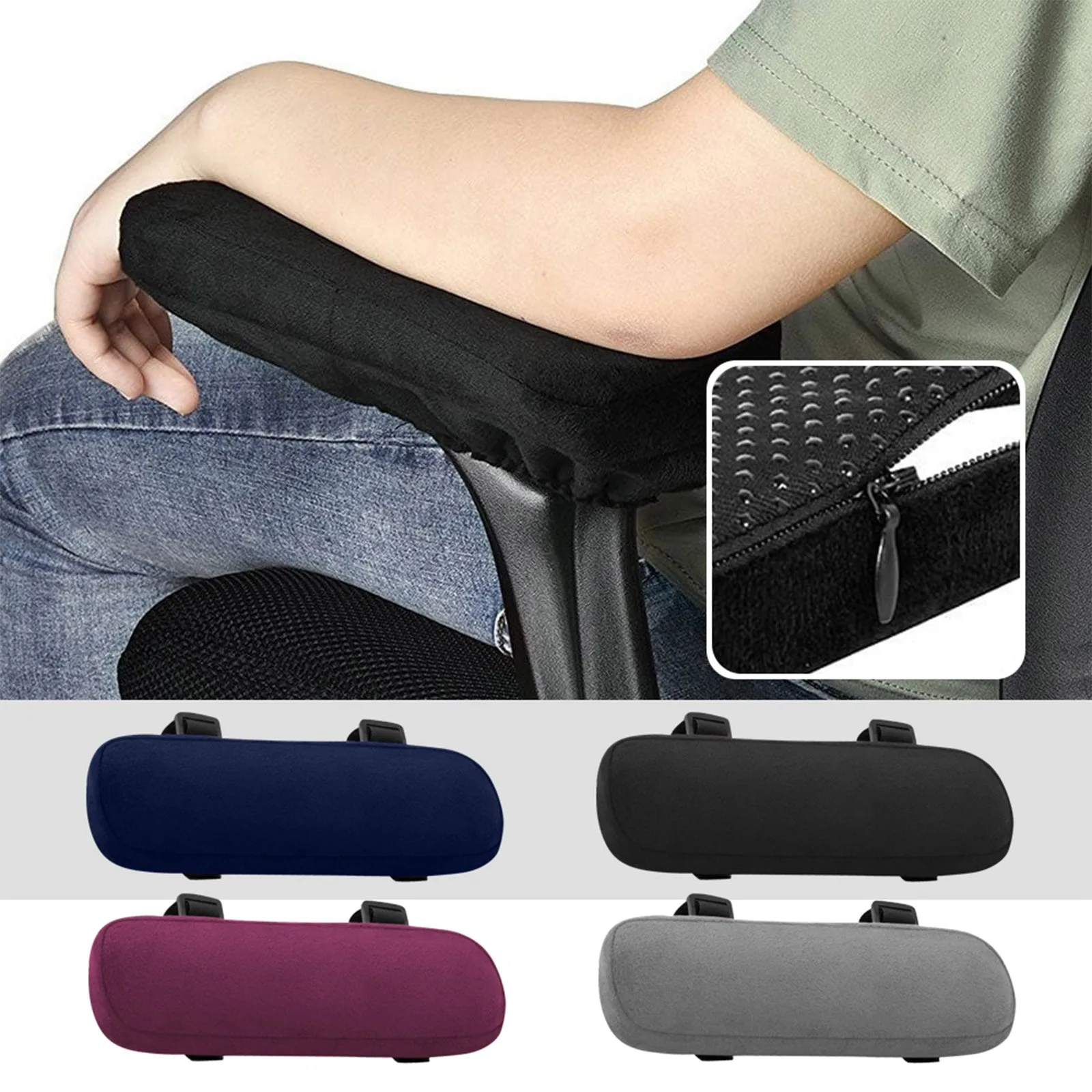 1Pcs Office Chair Parts Arm Pad Memory Foam Armrest Cover Cushion Pads For Home Office Chair Comfortable Elbow Pillow