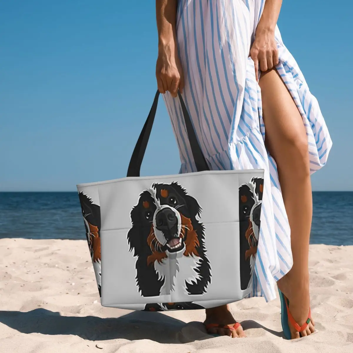 

Bernese Mountain Dog Beach Tote Bag Sport Gym Yoga Duffle Large Tote Bag Women Travel Bag Fitness bag