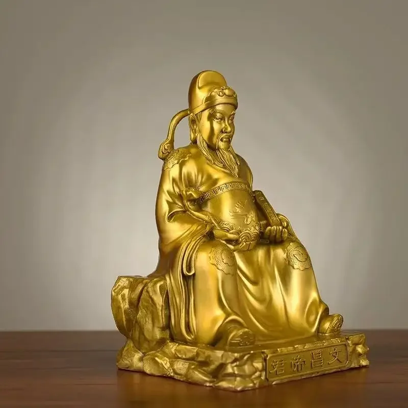 d7brass Wenchang Emperor statue ornament Wenchang Star bronze statue Wenquxing offering home study desktop living room display