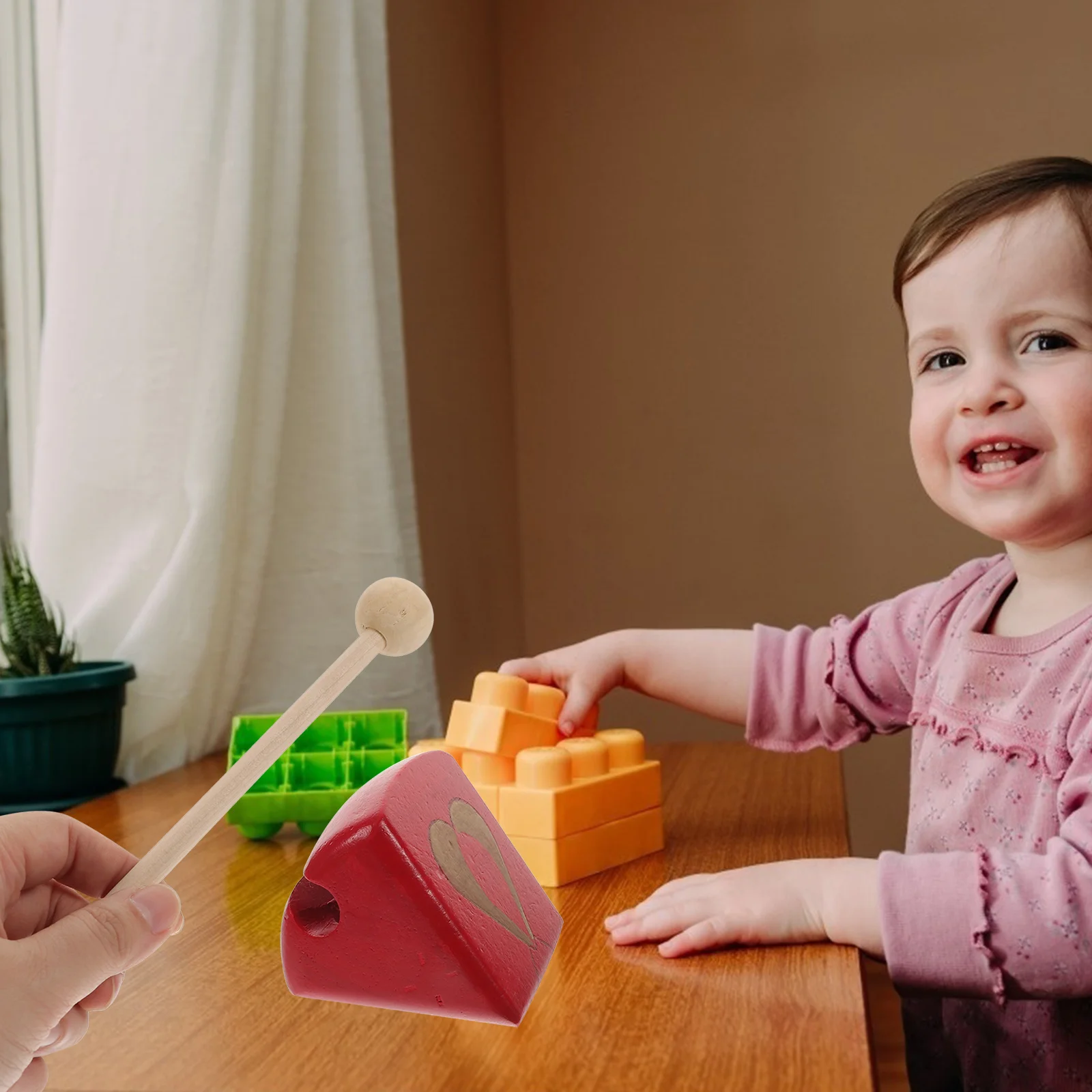 1 مجموعة مطرقة خشبية عصا البوذية آلة موسيقية المهنية دائم صنعة بديعة واضح هش الصوت في وقت مبكر