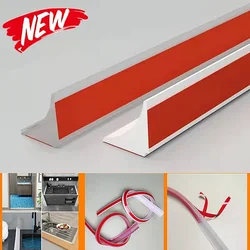 Silicone bath water stopper blocker shower Dry Wet Separation flood barrier Waterproof Kitchen wall corner sealing strip tape