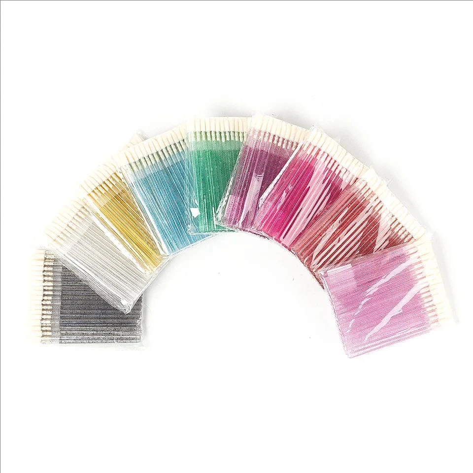 MJ 50Pcs Disposable Eyelash Eyebrow Brushes Gloss Swabs Lash Brush Eyeshadow Gloss Mascara Brushes