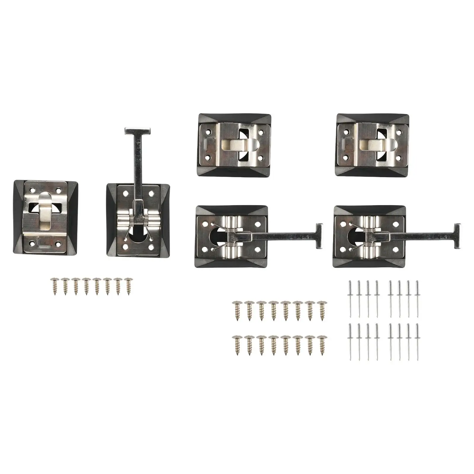 

Держатель двери для автофургона Т-образной формы, прочный замок из нержавеющей стали для входной двери кемпера, надежный фиксатор для дверей грузовиков, фургонов, мастерских