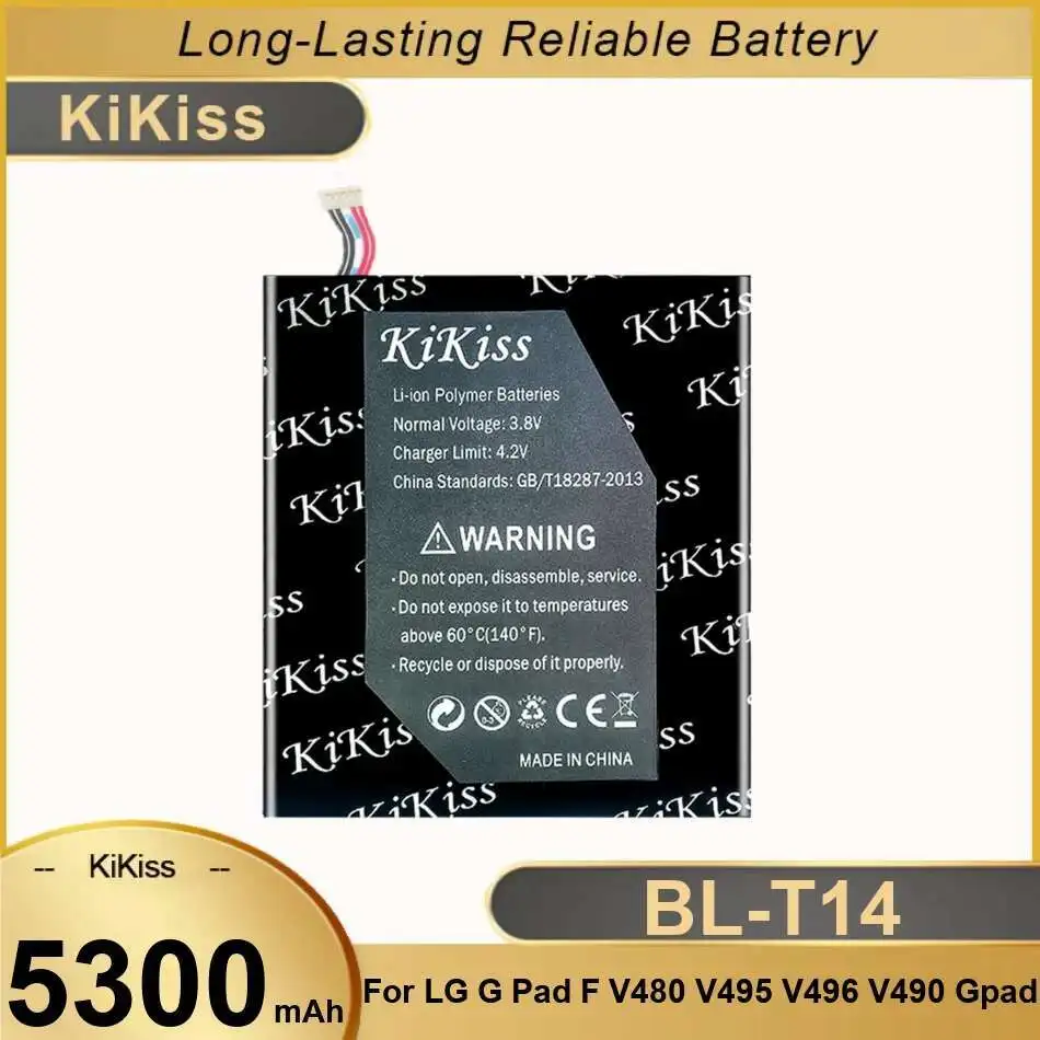 

5300Mah Premium Replacement For LG G Pad F V480 V495 V496 V490 Gpad Durable Tablet Battery BL-T14