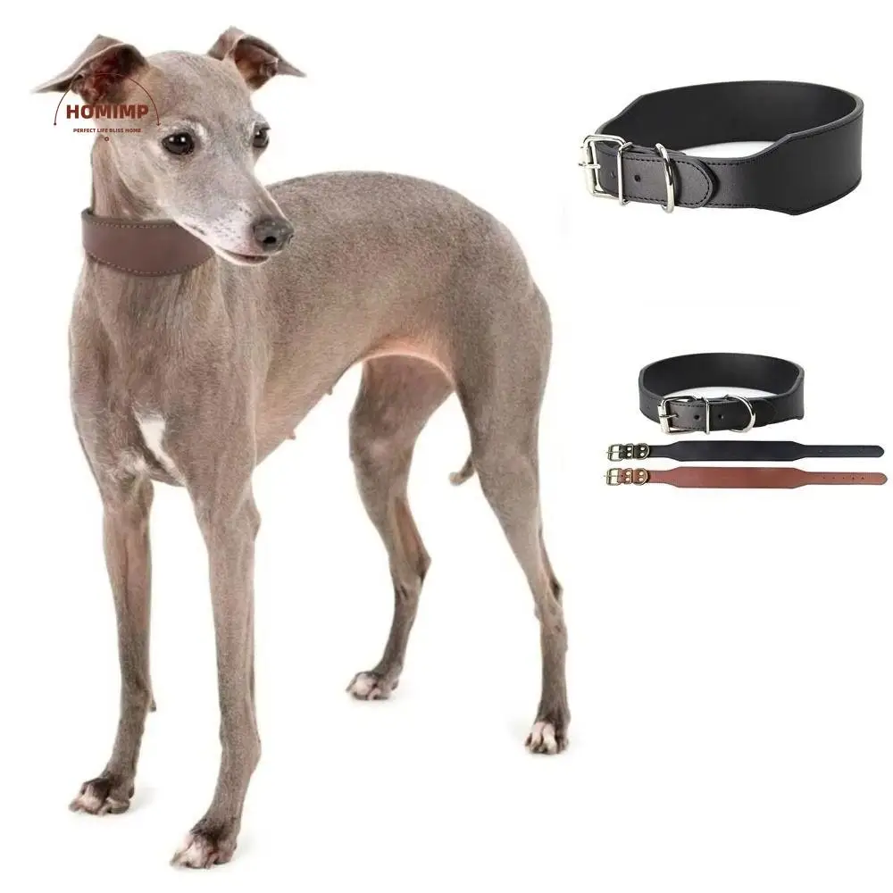 

Easy To Clean Microfiber Leather Dog Collars L-3XL Adjustable Pet Neck Straps 5cm Width Durable Fish Shape Collar Bulldog