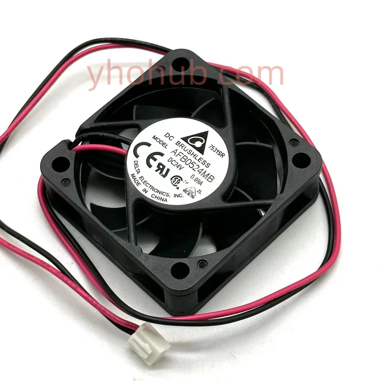 

Delta Electronics AFB0524MB Server Cooling Fan DC 24V 0.09A 50x50x15mm 2-Wire