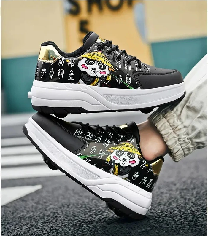 

NEW All-Season Comfortable and Versatile roller skates, children's Versatile four-wheel Running shoes, anime kids sneakers