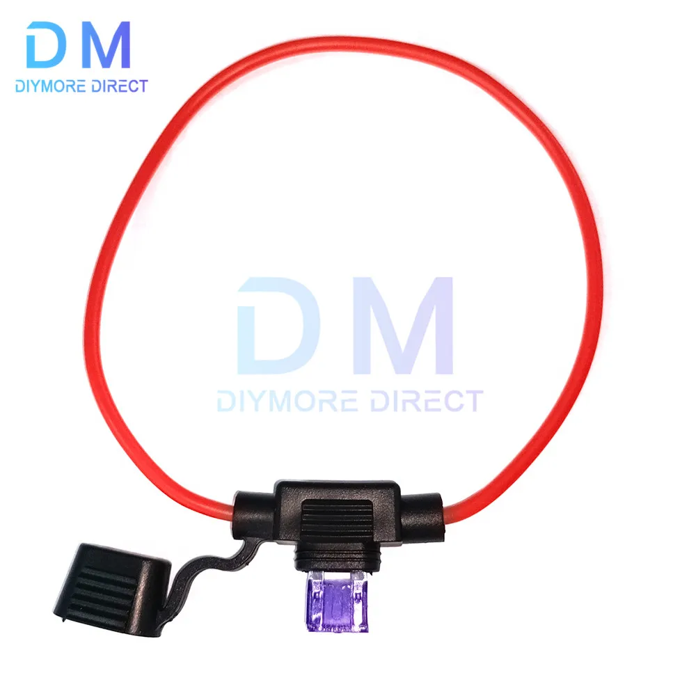 Auto Car Inline Type Mini Fuse Waterproof Holder Case Motor Blow 32V AWG Wire Cutoff Switch Socket Fuse Holder