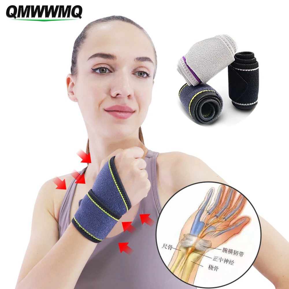 

QMWWMQ 1Pcs Wrist Support Brace, Hand Support, Adjustable Wrist Wrap Strap for Fitness, Carpal Tunnel Arthritis,Wrist Tendonitis