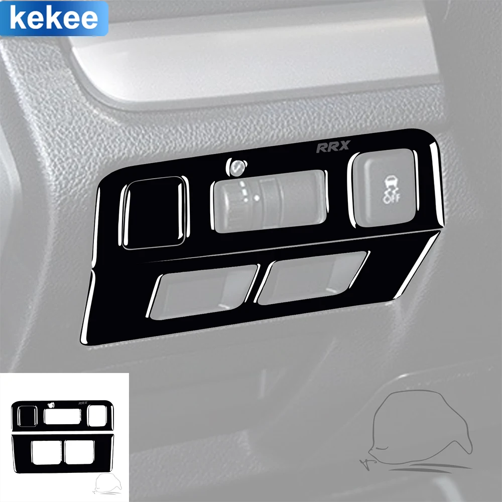 

For Subaru Impreza XV Crosstrek 2012-2017 Headlight Switch Panel Tuning Cover Soft Piano Black Sticker Car Interior Accessories