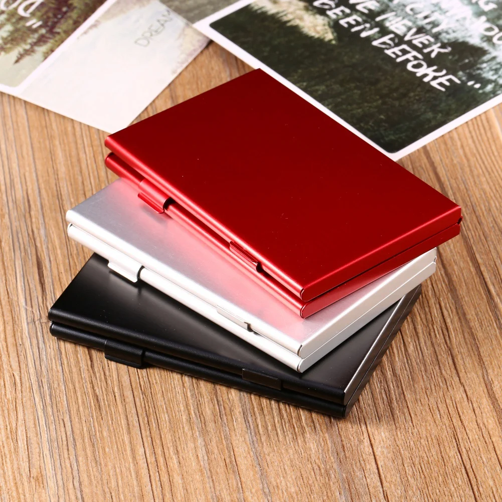 Memory Card Box SD Card Holder Portable Aluminum for SD Memory Cards Storage Box Case Holder Protector Easy Carry