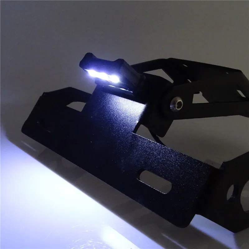 WAASE License Plate Holder Frame with LED Light Tail Tidy For Kawasaki Ninja 650 Z650 2017 2018 2019 2020 2021 2022