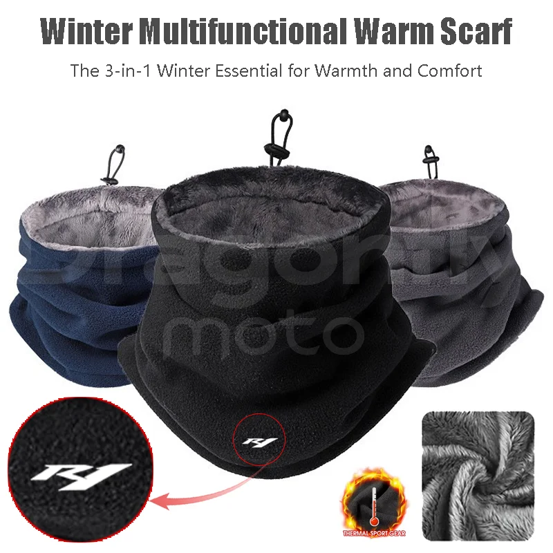 

For YAMAHA YZFR1 YZF R1 Winter Motorcycle Warm Mask Men Women Fleece Neck Outdoor Warmer Windproof Scarf