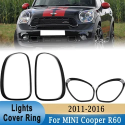 Headlight / Tail Lights Cover Ring Decoration Trim for MINI Cooper R60 Countryman John Works 2011-2016 Light Decoration Sticker