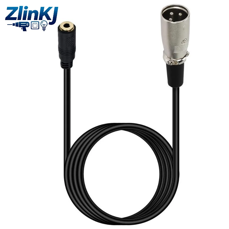 3.5mm to XLR 3Pin Stereo Audio Cable Male Plug Connector for Wedding Event Mic Stage Performance Live Show