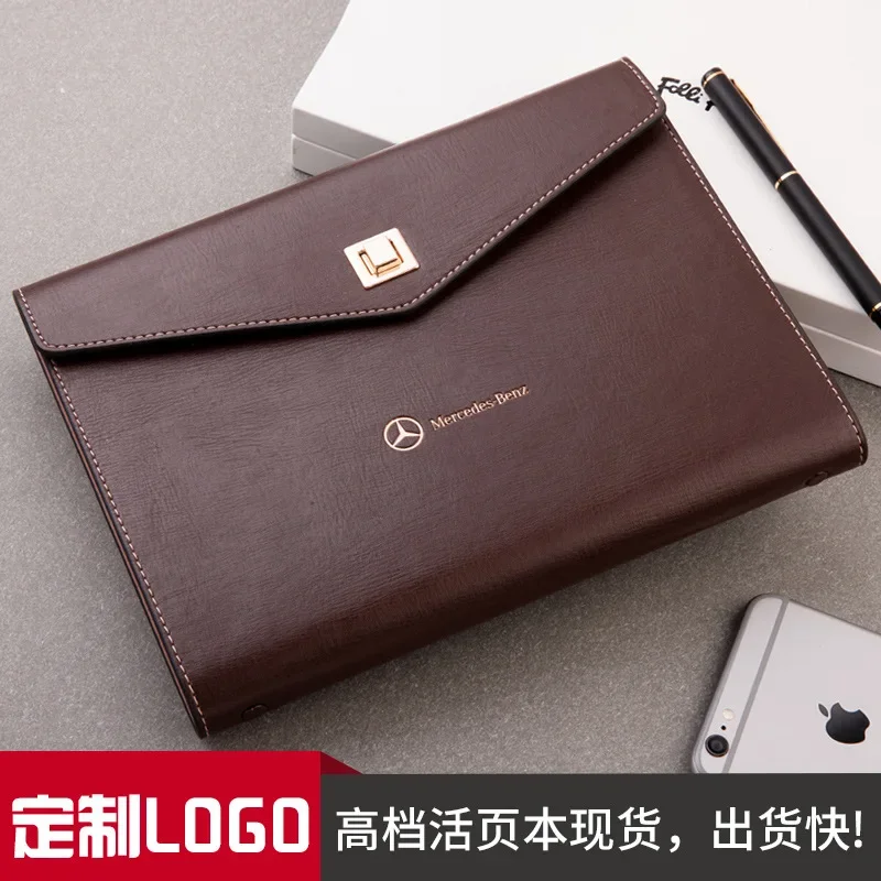 

PU Notepad A5 Business Notebook Loose-leaf Book High-end Simulation Leather Loose-leaf Book Spot Printing Logo school planner