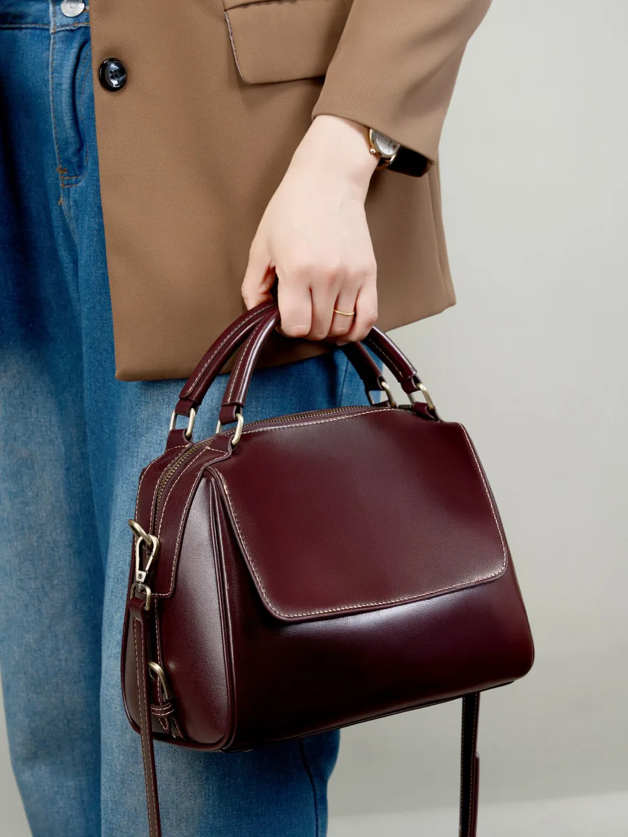 Zency Fashion Office Ladies Boston Bags Women Handbag Shoulder Crossbody for Commuter Roomy Pockets