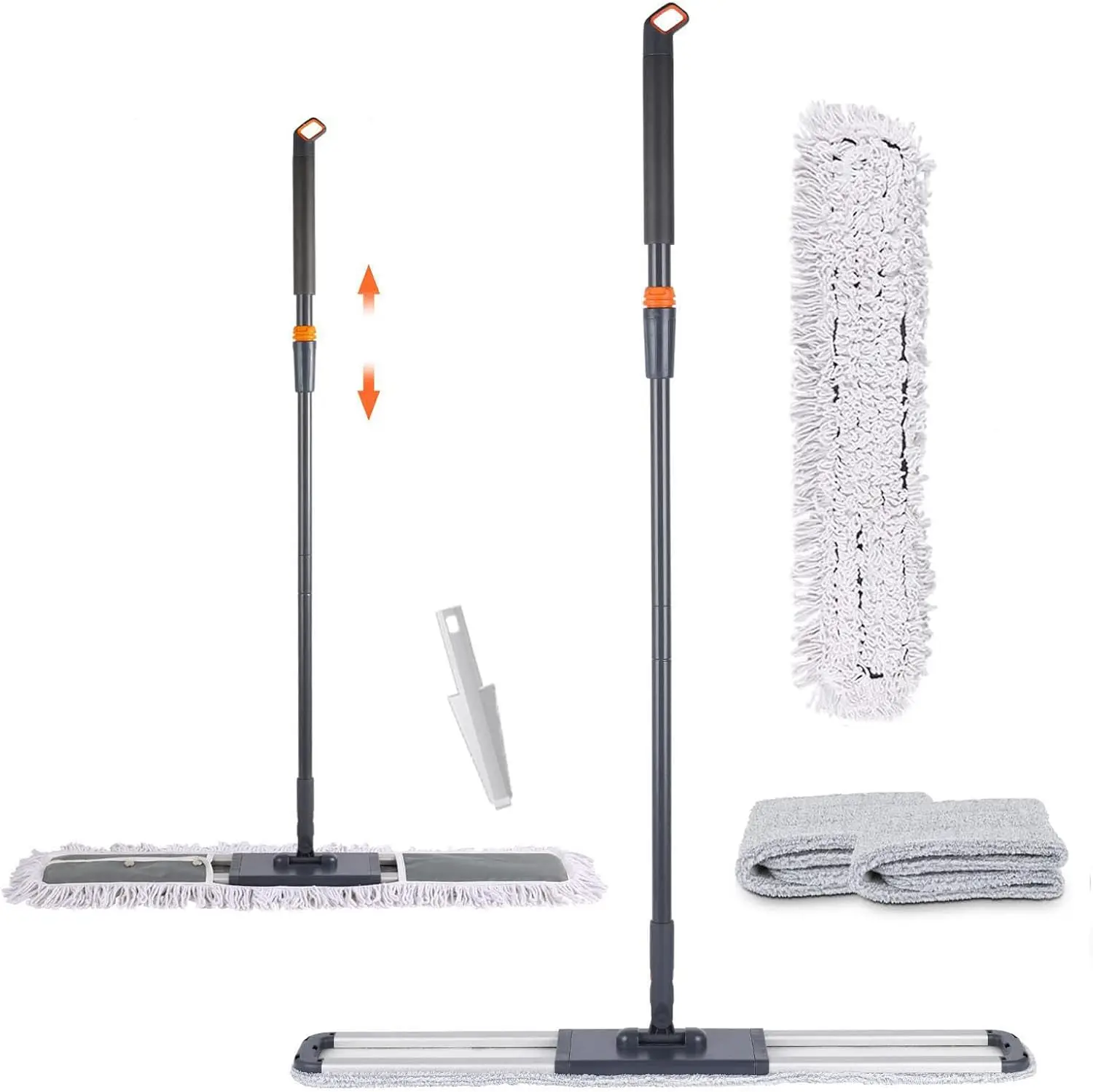 

Dust Mop for Hardwood Flo36' Commercial Industrial Cotton Floor Dust Mop with Extra 3 Mop Refill Pads