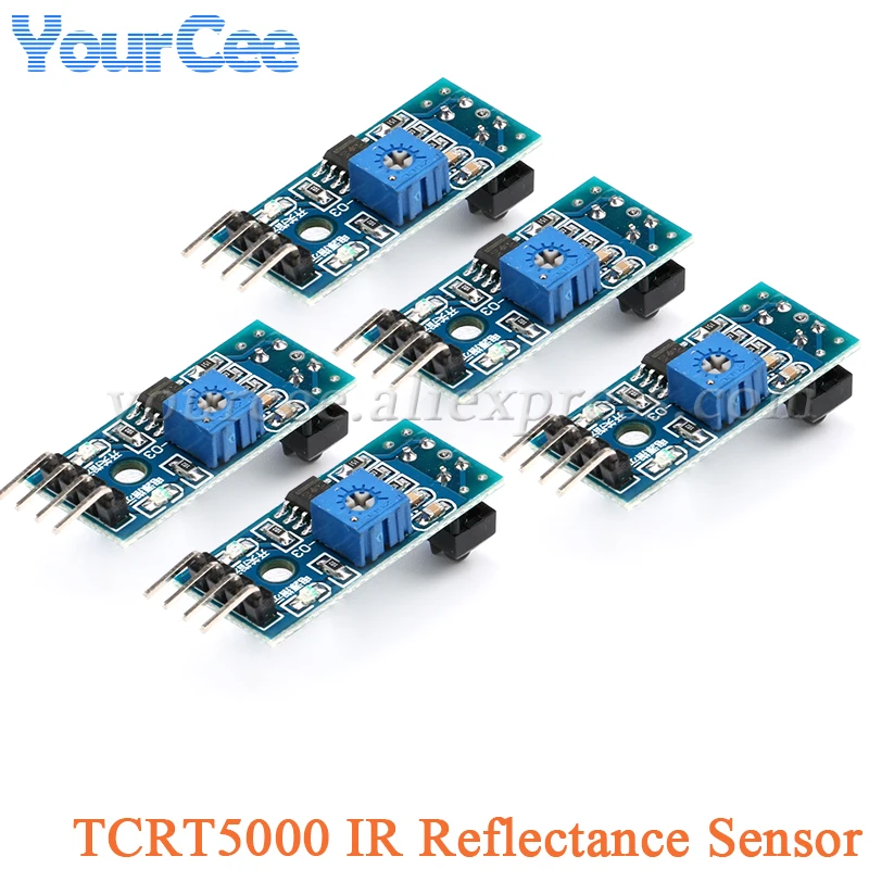 10pcs/1pc TCRT5000 IR Infrared Reflectance Sensor Obstacle Avoidance Module Tracing Sensor Tracing Module For Arduino Diy Kit image 2