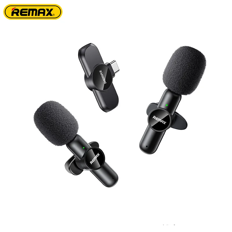 Remax K10 Clip 1 to 2 Live-Stream Wireless Microphone Vocie Recording Bluetooth 5.3 True Noise Reduction