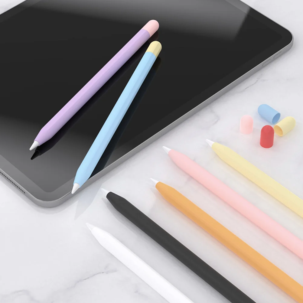 

2 Pcs Silicone Pen Case Stylus Sleeve and Cover for Silica Gel Protector Pencil