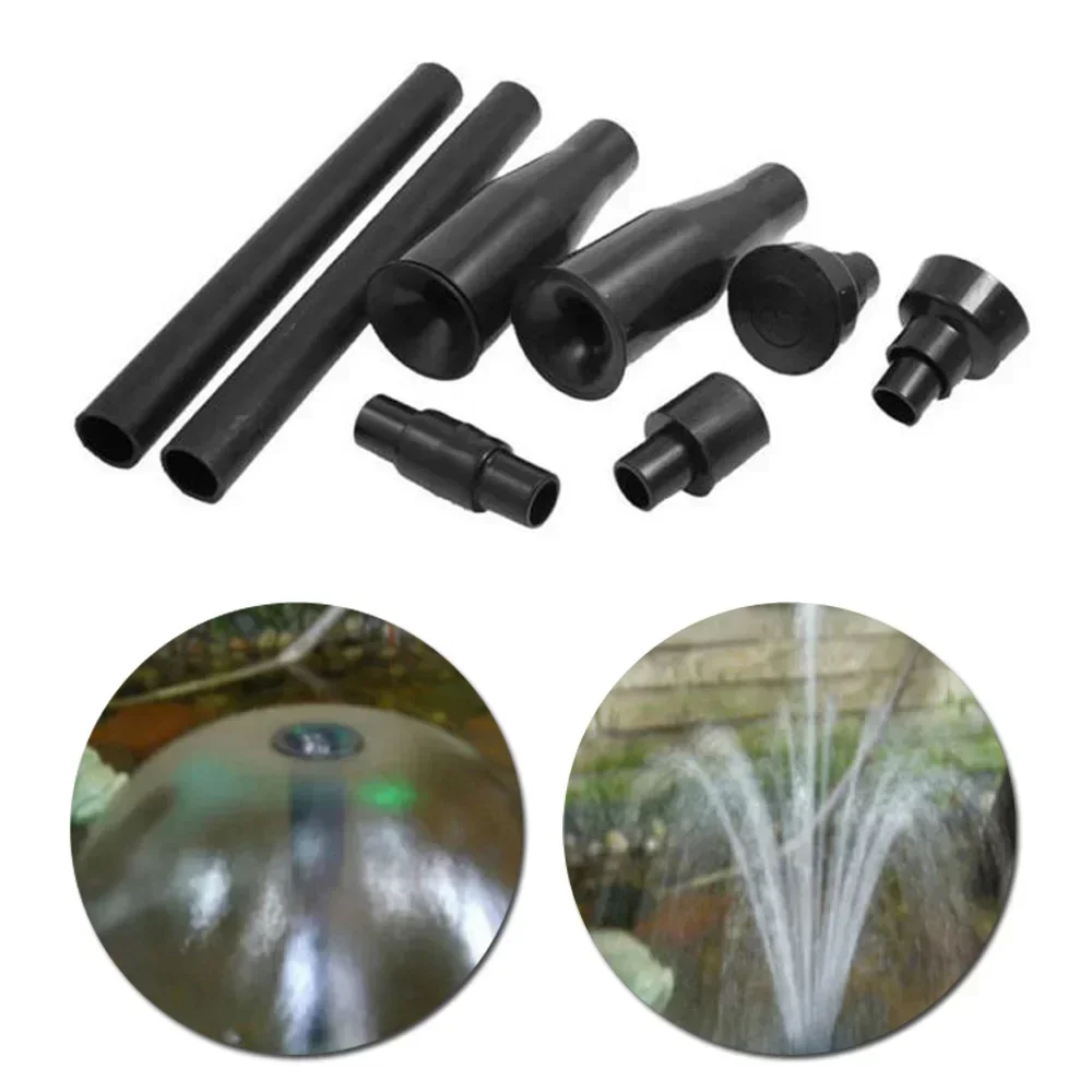 8pcs Garden Fountains Pump Nozzle Head Multi-Functional Waterfall Garden Spray Heads For Pool Pond Fountain Submersible Pump