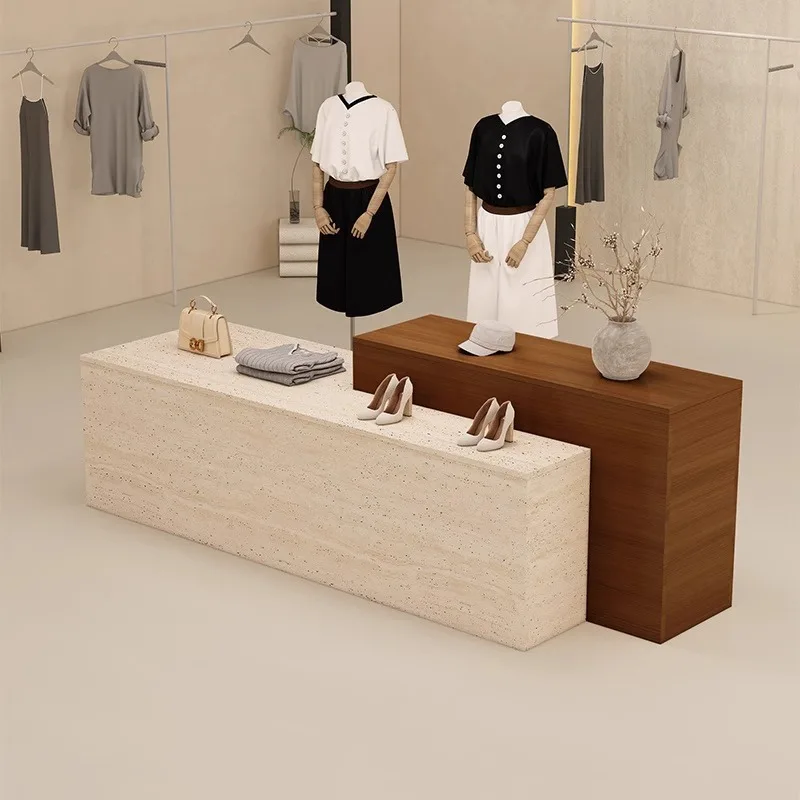 Clothing store Nakajima table display cabinet Nakajima women's clothing store middle light luxury display flowing water